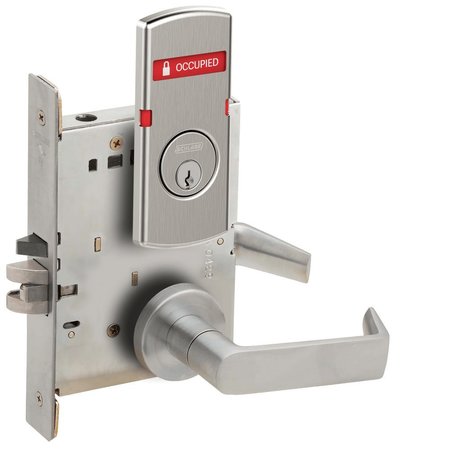 SCHLAGE Grade 1 Entrance Office with Auto Unlocking Mortise Lock, Conventional Cylinder, S123 Keyway, 06 Lev L9056P 06A 626 ADA L283-722